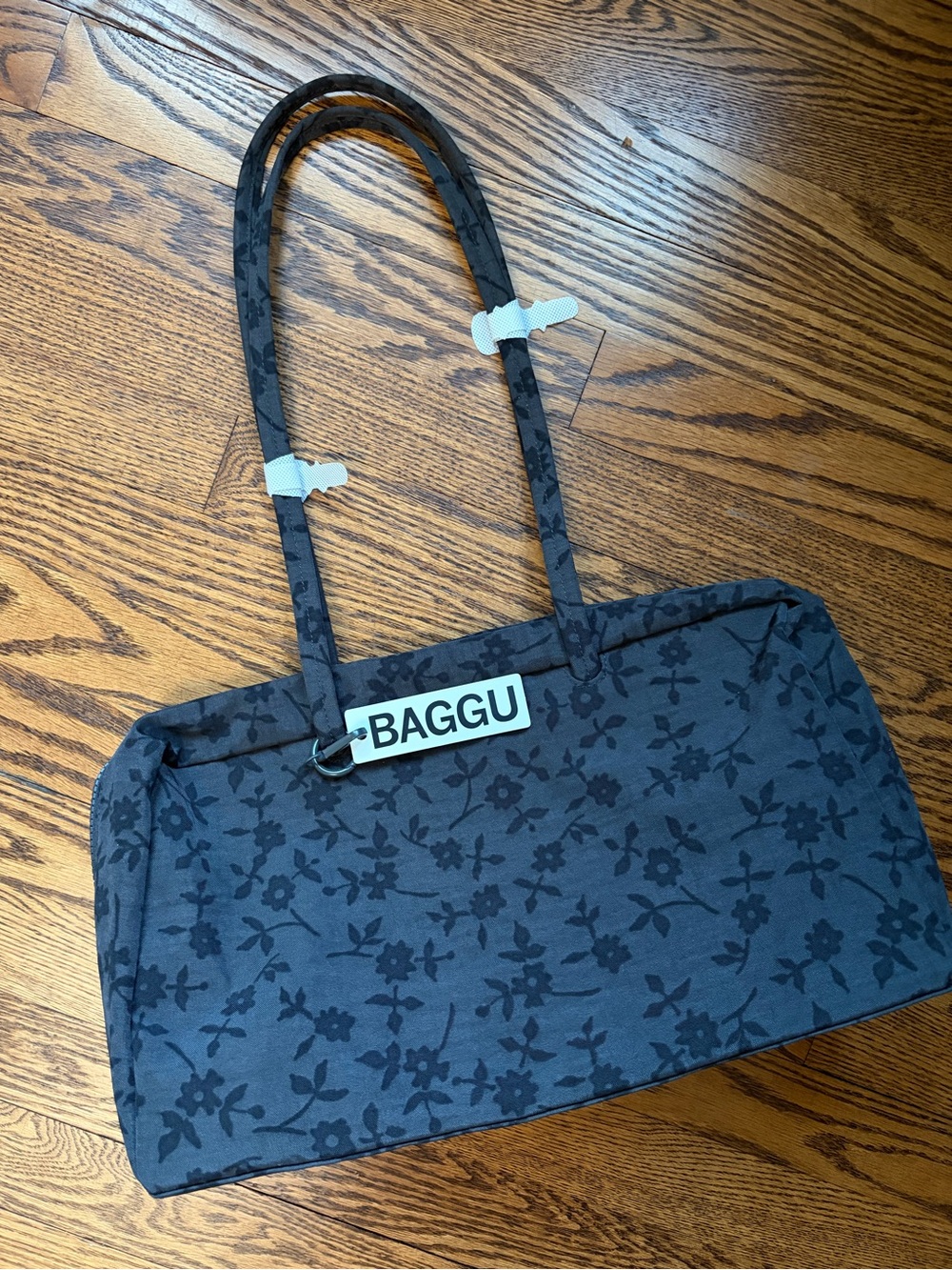 Baggu Medium Bowler in Black Floral